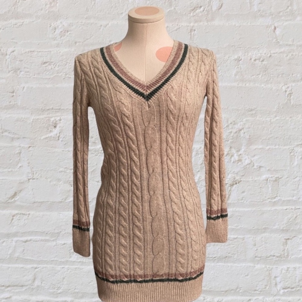 Abercrombie & Fitch Cable Knit Sweater Dress